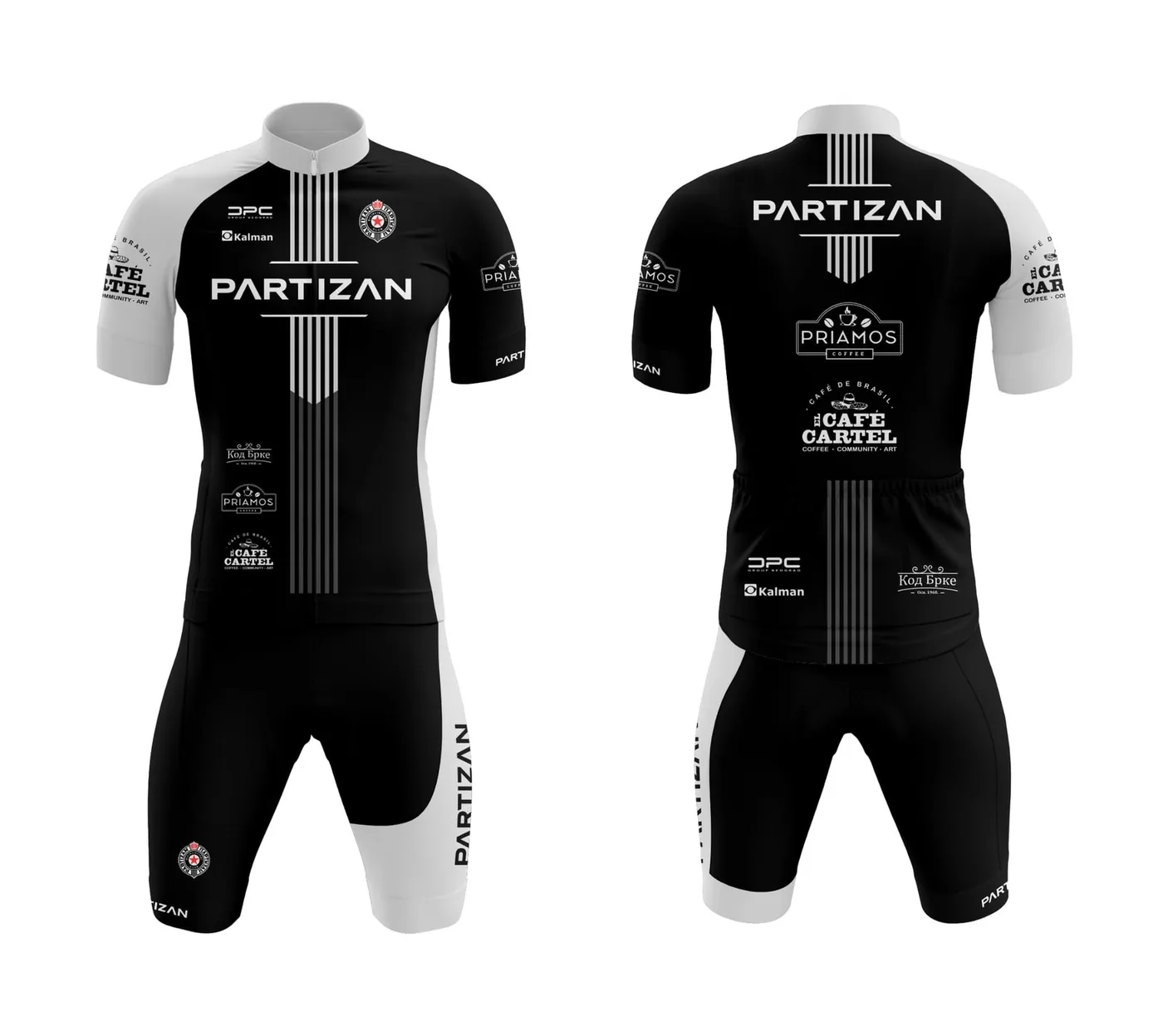 Biciklistički dres BK Partizan sa Priamos sponzorstvom